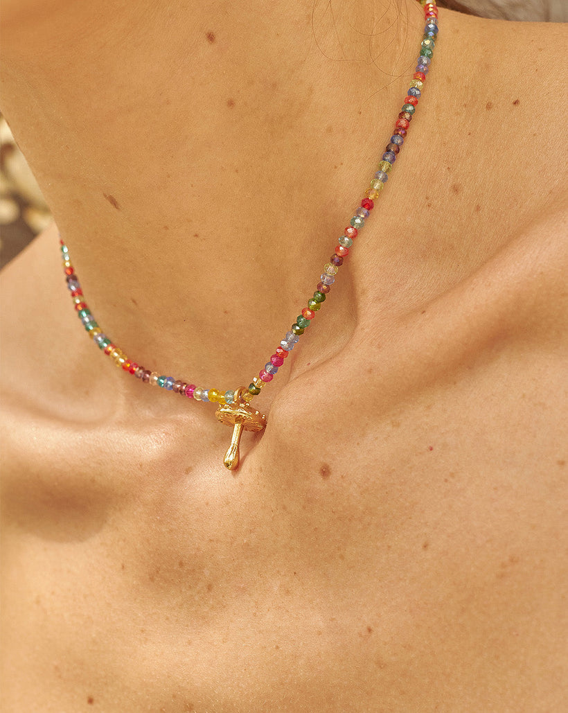 Rainbow Mushroom Charm